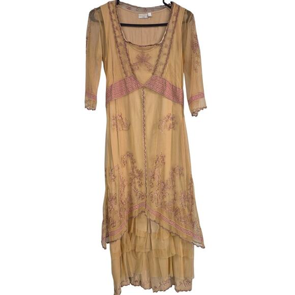 Age of Love Nataya Dress Messy Coquette Boho Feminine Romantic Titanic Look Sz S - Picture 1 of 6